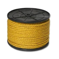 Канат джутовый ДТ тросовой свивки d. 10 мм желтый на кат. 200 мм (100 м)