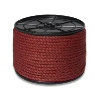 Канат джутовый ДТ тросовой свивки d.   8 мм красный на кат. 200 мм (150 м)